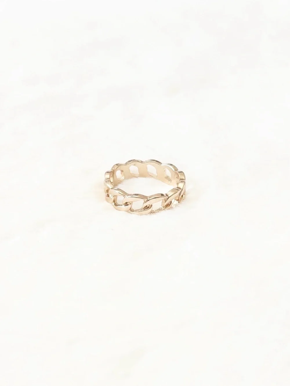 5/$15 🩷 MUST BUNDLE Gold Chain-Link Band Ring - Women Jewelry